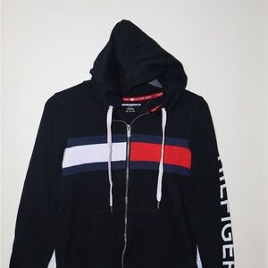 Tommy Hilfiger Men's Black Zip-Up Hoodie
